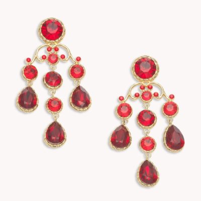 Orhangen LILY AND ROSE  | Victoria Earrings – Scarlet Red