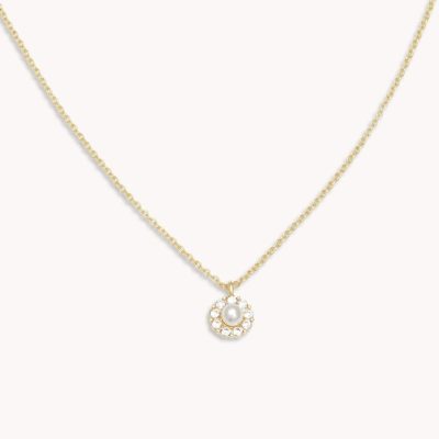 Halsband LILY AND ROSE  | Petite Miss Sofia Pearl Necklace – Crystal (Gold)