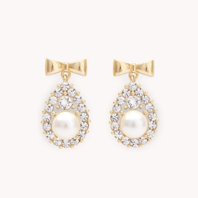 Orhangen LILY AND ROSE  | Coco Pearl Earrings – Ivory Pearl (Gold)